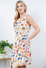 Velma White Multi-Colorful Mushroom Print Dress