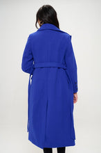 Diana Royal Blue Vegan Wool Double-Breasted Coat