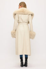 Maura Maxi Faux Leather & Fur Penny Coat