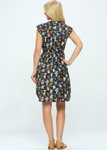 Tremella Garden Mushroom Print Dress with Pockets