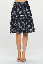 Trumpet Mushroom Black and White Skirt
