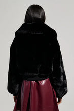 Christine Black Faux Fur Bomber