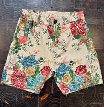 Trey Men's Beige Floral Tapestry Jacquard Shorts