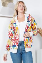 Alice White Whimsical Mushroom Fleece Zipper Hoodie