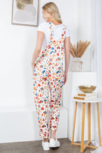 Retro Multicolor White Corduroy Overalls