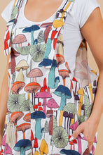 Whimsical Colorful Print White Overalls