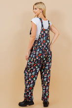 Plus Size Garden Multicolor Black Corduroy Overalls