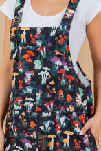 Plus Size Garden Multicolor Black Corduroy Overalls