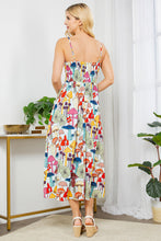 Whimsical Sky Blue Multicolor Print Cami Dress