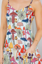 Whimsical Sky Blue Multicolor Print Cami Dress