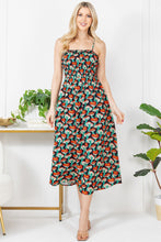 Ladybug Fungi Black Multicolor Print Cami Dress