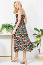 Ladybug Fungi Black Multicolor Print Cami Dress