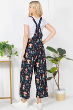 Dreamy Garden Atmosphere Print Design Corduroy Overalls