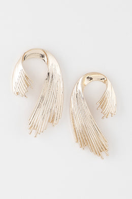 Gold Mermaid Wave Earrings