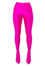 Fuchsia Hot Pink Stretch Pant Boots