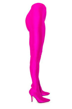 Fuchsia Hot Pink Stretch Pant Boots