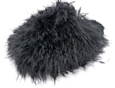 Lillie Black Faux Fur Slipper Sandal