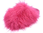 Lillie Fuchsia Faux Fur Slipper Sandal