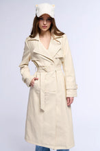 Diego Tan PU Trench Coat