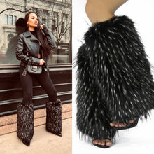 C4 Black Ice Long Faux Fur Shoe Cover