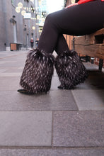 B9 Black Ice Mid Ankle Faux Fur Shoe Covers