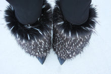 C4 Black Ice Below The Knee Faux Fur Shoe Cover