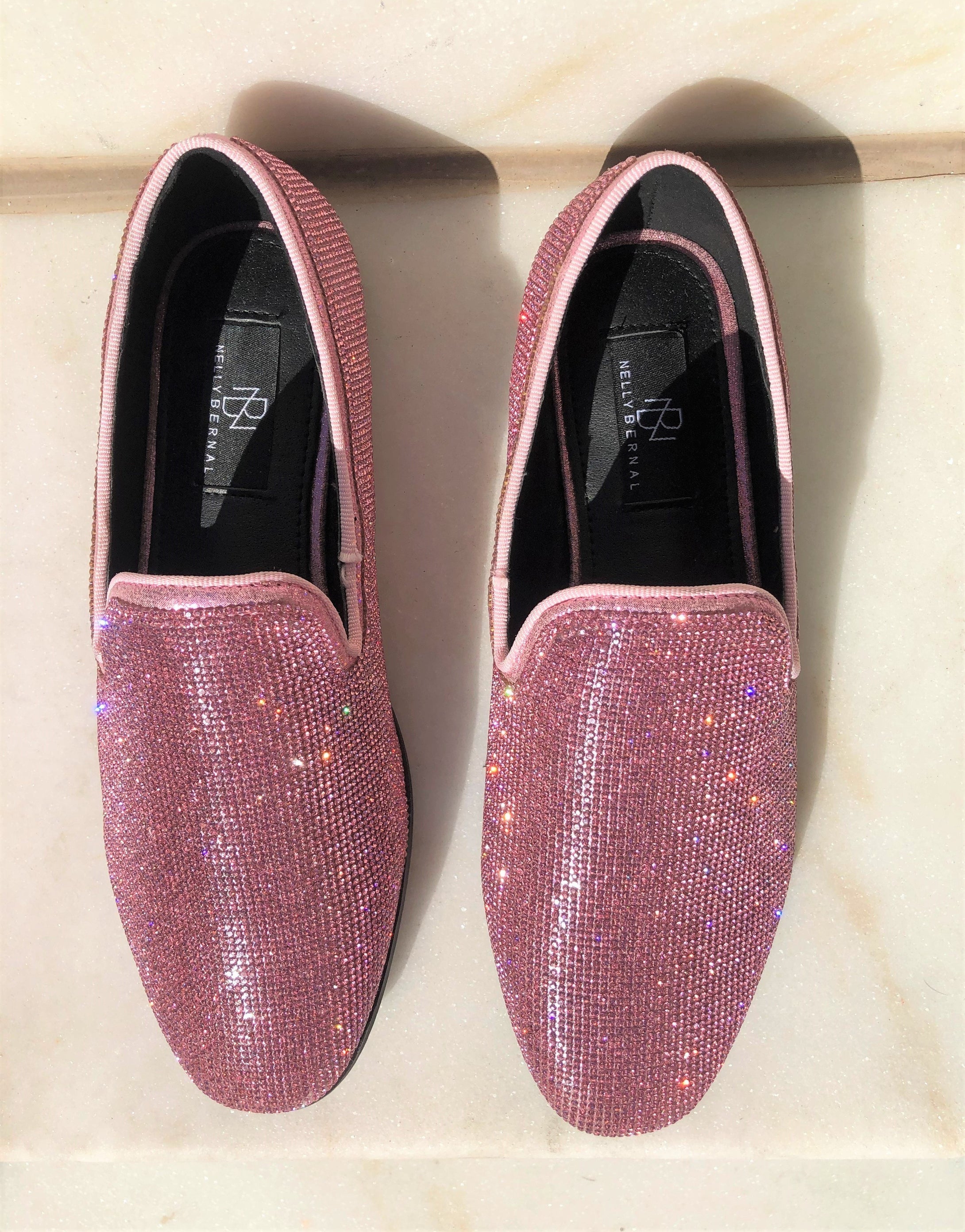 Ms. Bling Pink Rhinestone Slides