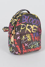 Black Multi Graffiti Mini Bag