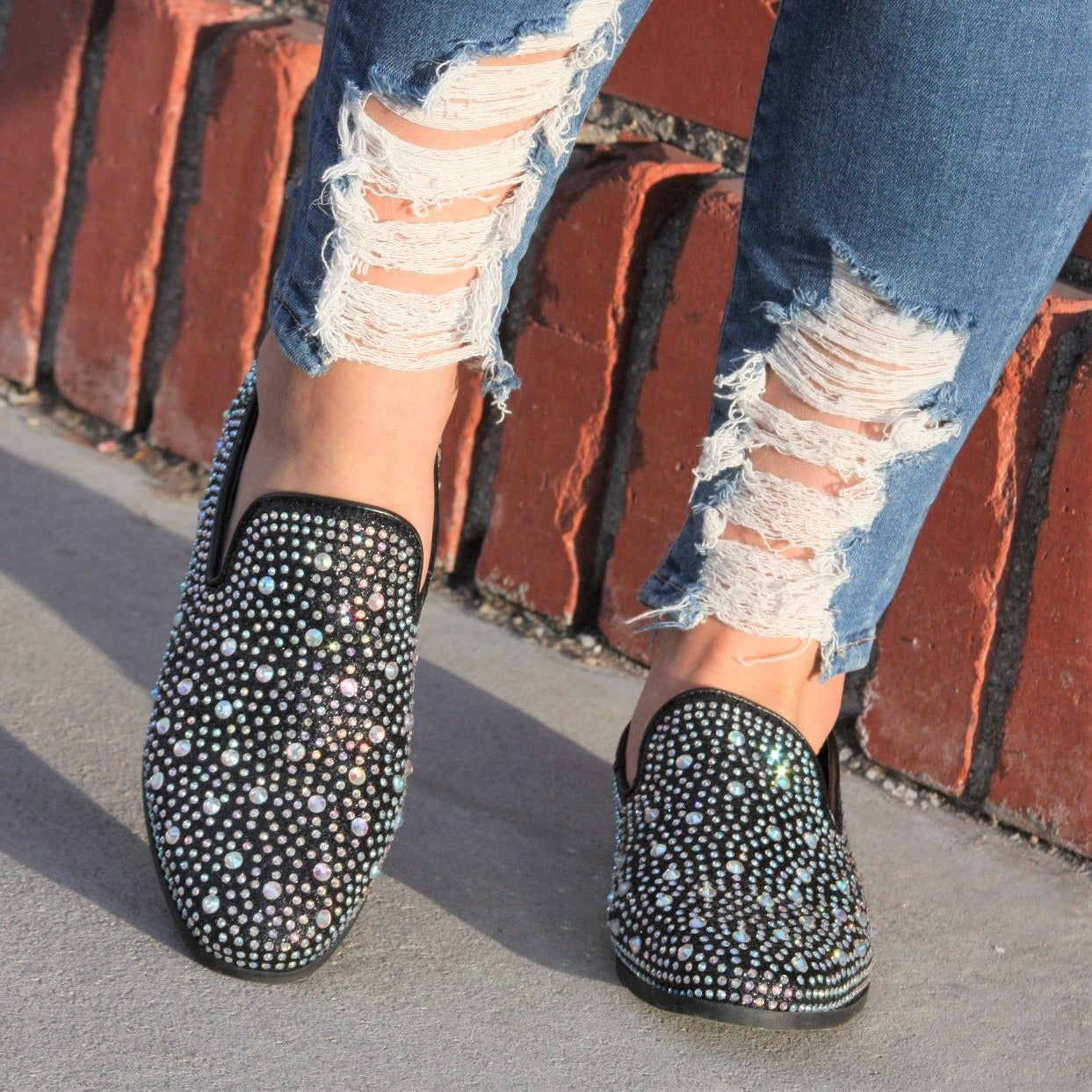 Diamond Iridescent Loafers