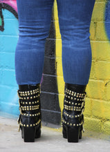 Animaal Black Booties With Gold Ornaments