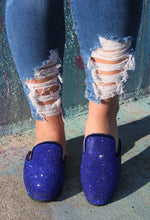 Ms. Bling Blue Rhinestone Slides