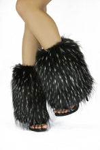 B9 Black Ice Mid Ankle Faux Fur Shoe Covers