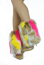 B8 Nude Fuchsia Mix Luxurious Faux Fur Shoe Covers