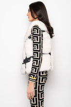 Emery Faux Fur Vest with Leather Trim