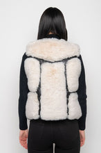 Emery Faux Fur Vest with Leather Trim