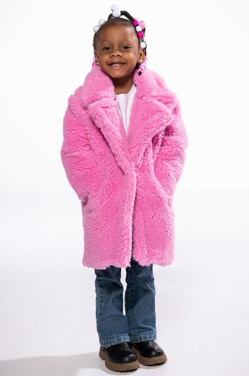 Berry Kids Pink Teddy Bear Coat