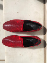 Disco Queen Red Rhinestone Loafers