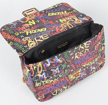 Black Multi Graffiti Shoulder Bag